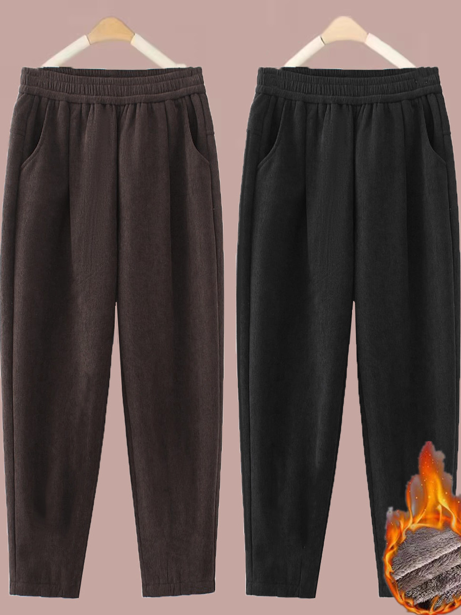 กางเกงขายาวทรงตรงผ้าลูกฟูกสำหร - Corduroy Pant Warm บทวิจารณ์และราคา